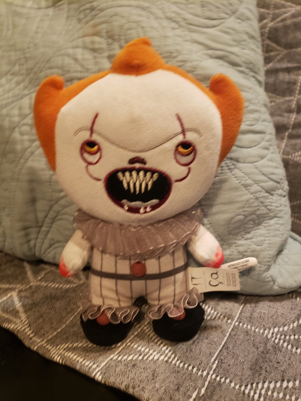 Penntwise Character Orange & White Plush Clown Horror Toy – Soft Kids Plush